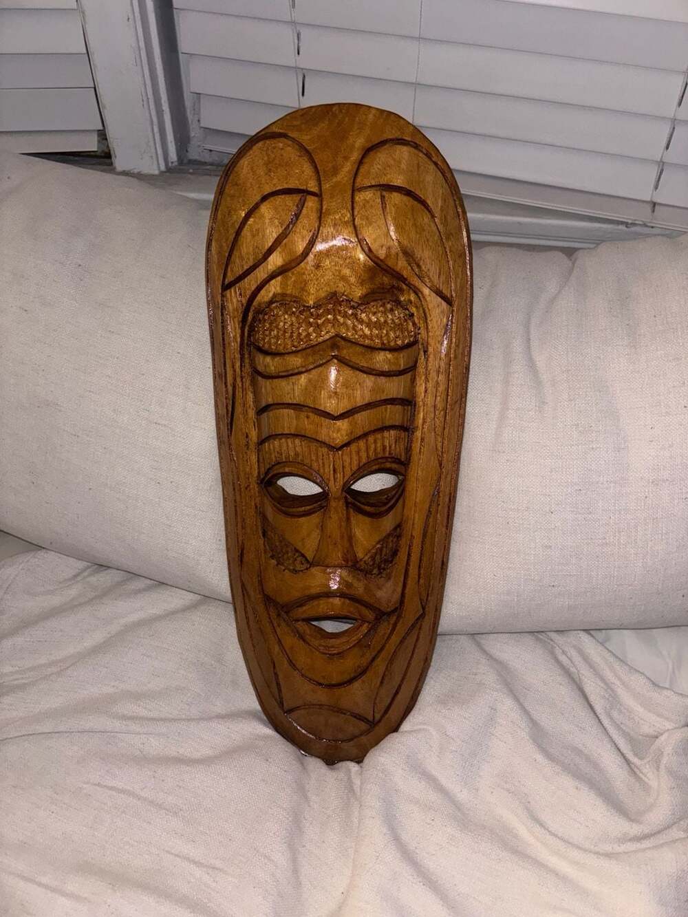 Handmade Wooden African Tribal Mask Wall Hanging Art Decor